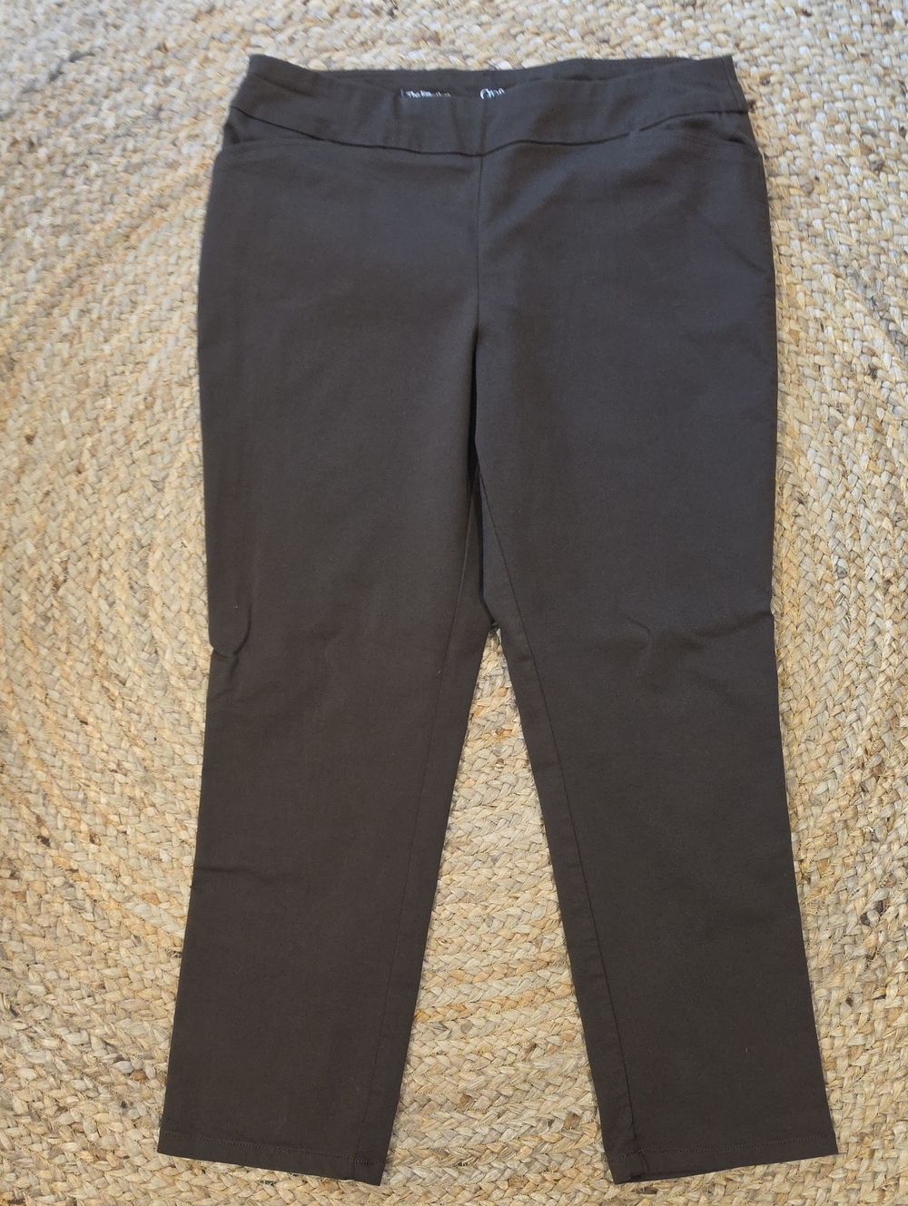 croft & barrow Women’s Dark Brown Straight-Leg Pull-On Pants